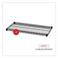 Office Jansan | Alera ALESW583618BL Industrial Wire Shelving 36 in. x 18 in. Extra Wire Shelves - Black (2/Carton) image number 2