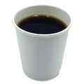 Food Service | Boardwalk BWKDW8HCUPPK 8 oz Double-Walled Paper Hot Cups - White (25/Pack) image number 4
