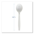 Office Jansan | Boardwalk BWKSOUPHWPPWH Heavyweight Polypropylene Cutlery Soup Spoon - White (1000/Carton) image number 4
