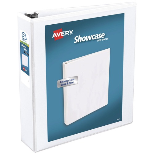 Office Jansan | Avery 19701 11 in. x 8.5 in. 3 Rings 2 in. Capacity Showcase Economy View Binders with Slant Rings - White image number 0