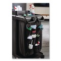 Utility Carts | Rubbermaid Commercial 2202582 19.8 in. x 1.5 in. x 27.5 in. Fabric 9-Pocket Cart Organizer - Black (6/Carton) image number 5