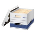 Office Jansan | Bankers Box 00789 12.75 in. x 16.5 in. x 10.5 in. STOR/FILE Medium-Duty Letter/Legal Storage Boxes - White/Blue (12/Carton) image number 0
