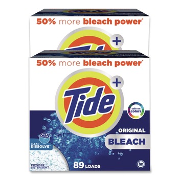 Tide 129 oz 80 Loads Laundry Detergent with Bleach - Tide Original Scent (2/Carton)