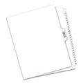 Office Jansan | Avery 11370 11 in. x 8.5 in. 25-Tab Preprinted Legal Exhibit Side 1 to 25 Tab Index Dividers - White (1-Set) image number 2