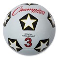 Toys | Champion Sports SRB3 Rubber Sports Ball for Soccer - No. 3 Size, White/Black image number 0