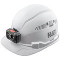 Hard Hats | Klein Tools 60113RL Vented Cap-Style Hard Hat with Rechargeable Headlamp - White image number 0