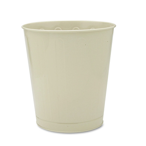 Rubbermaid Commercial FGWB26AL 6.5 Gallon Round Steel Fire-Safe Wastebasket - Almond image number 0