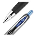 Office Jansan | uni-ball 33951 Medium 0.7 mm Blue Ink Signo 207 Gel Pen Retractable - Smoke/Black/Blue Barrel (1 Dozen) image number 4