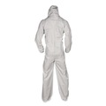 Bib Overalls | Ansell KCC38942 KleenGuard KGA35 Coveralls with Zipper Front, Elastic Wrists, Ankles and Hood - Triple Extra Large, White (25/Carton) image number 1