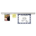 Office Jansan | Advantus 1025 1.5 in. x 12 in. Grip-A-Strip Display Rails - Satin Aluminum image number 1