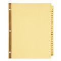 Mothers Day Sale! Save an Extra 10% off your order | Avery 11306 11 in. x 8.5 in. 25-Tab Preprinted Laminated A to Z Tab Dividers with Gold Reinforced Binding Edge - Buff (1-Set) image number 0