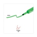 Office Jansan | Universal UNV08862 Chisel Tip Fluorescent Green Ink Green Barrel Desk Highlighters (1 Dozen) image number 4