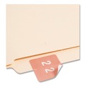 Labels | Smead 67422 1.5 in. x 1.5 in. 2 Numerical End Tab File Folder Labels - Pink (1-Roll) image number 2