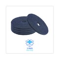 Cleaning & Janitorial Accessories | Boardwalk BWK4016BLA 16 in. Diameter Stripping Floor Pads - Black (5/Carton) image number 2