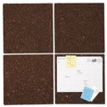 Office Furniture Accessories | Universal UNV43403 12 in. x 12 in. Cork Tile Panels - Dark Brown Surface (4/Pack) image number 4