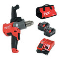 Drill Drivers | Milwaukee 2810-22 M18 FUEL Lithium-Ion 1/2 in. Cordless Mud Mixer with 180-Degree Handle Kit (5 Ah) image number 0