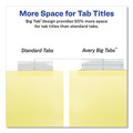 Office Jansan | Avery 11112 11 in. x 8.5 in. 8-Tab Double-Sided Gold Edge Reinforcing Buff Insertable Big Tab Dividers - Clear Tabs (1-Set) image number 4