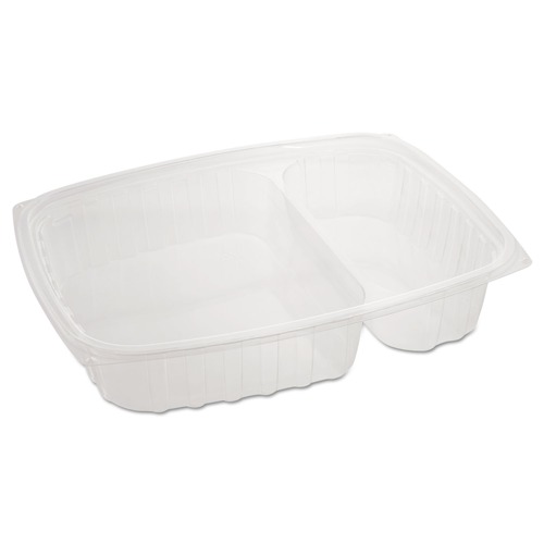 Labor Day Sale! Save $30 off $199! | Dart C30DE2R ClearPac 22.6oz. / 10.2 oz. Plastic Containers and Lids - Clear (63-Piece/Sleeve 4-Sleeve/Carton) image number 0