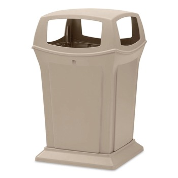 Rubbermaid Commercial Ranger 45-Gallon Fire-Safe Structural Foam Open-Style Container - Beige