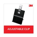 Office Jansan | 3M DH340MB 150 Sheet Capacity Fold-Flat Freestanding Desktop Plastic Copyholder - Black/Silver Clip image number 5