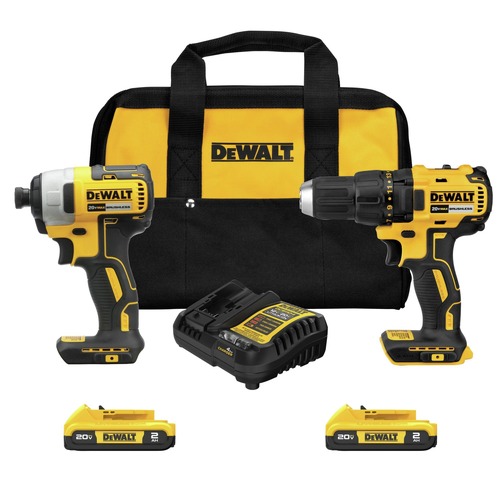 Combo Kits | Factory Reconditioned Dewalt DCK277D2R 20V MAX 1/2 in. Cordless Drill Driver and 1/4 in. Cordless Impact Driver Combo Kit image number 0