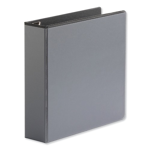 Office Jansan | Universal UNV30731 2 in. Capacity 11 in. x 8.5 in. 3 Rings Deluxe Easy-to-Open D-Ring View Binder - Black image number 0