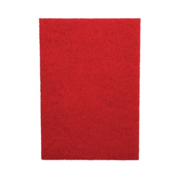 Boardwalk 28 in. x 14 in. Buffing Floor Pads - Red (10/Carton)