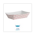 Food Trays, Containers, and Lids | Boardwalk BWK30LAG025 2.69 in. x 1.05 in. x 4 in. 0.25 lbs. Capacity Paper Food Baskets - Red/White (1000/Carton) image number 7