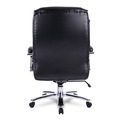  | Alera ALEMS4419 Maxxis Series 19.7 in. to 25 in. Seat Height Supports 500 lbs. Big/Tall Bonded Leather Chair - Black Seat/Back, Chrome Base image number 2