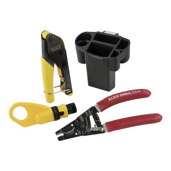 Klein Tools VDV011-852 3-Piece Coax Cable Installation Kit with Hip Pouch
