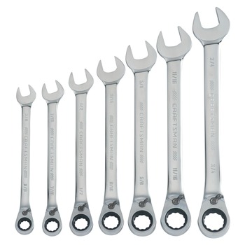 RATCHETING WRENCHES | Craftsman CMMT87024 7-Piece SAE Reversible Ratcheting Wrench Set