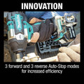 Impact Wrenches | Makita XWT18T 18V LXT Brushless Lithium-Ion 1/2 in. Cordless Square Drive Mid-Torque Impact Wrench with Detent Anvil Kit with 2 Batteries (5 Ah) image number 4