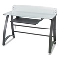  | Safco 1938TG Xpressions 47 in. x 23 in. x 37 in. Computer Desk - Frosted/Black image number 0
