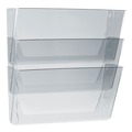 Office Jansan | Storex 70229U06C 16 in. x 4 in. x 14 in. 3 Sections Wall Legal File - Clear (3/Pack) image number 0