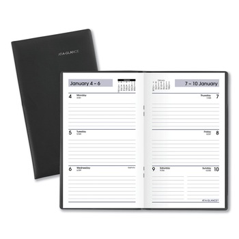 AT-A-GLANCE SK48-00 12 Month: Jan 2026 to Dec 2026 6 in. x 3.5 in. DayMinder Weekly Pocket Planner - Black Cover