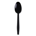 Cutlery | Boardwalk BWKTSHWPPBIW Heavyweight Wrapped Polypropylene Teapoons - Black (1000/Carton) image number 0