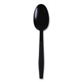 Cutlery | Boardwalk BWKTSHWPPBIW Heavyweight Wrapped Polypropylene Teapoons - Black (1000/Carton) image number 1