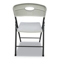 Office Jansan | Alera ALEFR9402 18.19 in. Seat Height 225 lbs. Capacity Molded Resin Folding Chair - White (4/Carton) image number 3