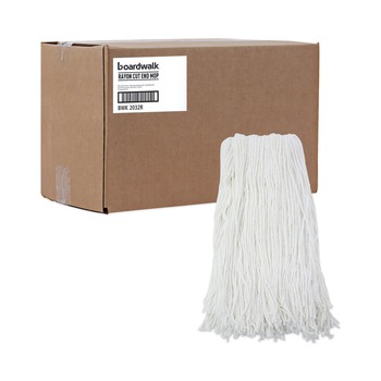 Boardwalk #32 Cut-End Rayon Wet Mop Head - White (12/Carton)