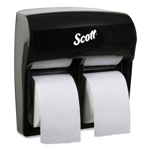 Toilet Paper Dispensers | Scott 44518 11.25 in. x 6.31 in. x 12.75 in. Pro High Capacity Coreless SRB Tissue Dispenser - Black (1/Carton) image number 0
