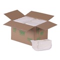 Food Trays, Containers, and Lids | Eco-Products EP-SCRC32NFA WorldView Vanguard 32 oz. 4.71 in. x 7.01 in. x 1.04 in. Sugarcane Fiber Rectangular Container - White (400/Carton) image number 0