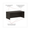  | Alera ALEVA217236ES 71 in. x 35.5 in. x 29.63 in. Valencia Series Straight Front Desk Shell - Espresso image number 6