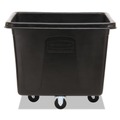 Trash & Waste Bins | Rubbermaid Commercial FG461600BLA 119.7 gal. 500 lbs. Capacity Plastic/Metal Cube Truck - Black image number 1