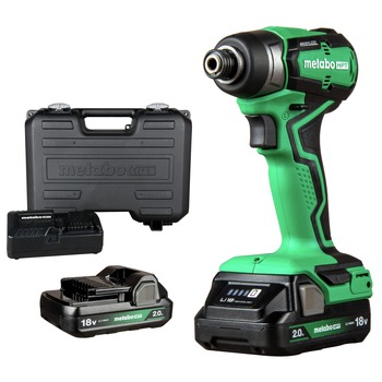 Metabo HPT 18V MultiVolt Brushless Sub-Compact Lithium-Ion Cordless Impact Driver Kit with 2 Batteries (2 Ah)