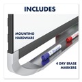  | Quartet P558GP2 Prestige 2 DuraMax 96 in. x 48 in. Magnetic Porcelain Whiteboard - Graphite Frame image number 8