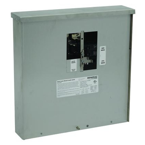 Transfer Switches | Generac 6382 30 Amp Outdoor Manual Transfer Switch Power Center for Generators up to 7.5 kW image number 0