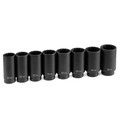  | Grey Pneumatic 1708SN 8-Piece 1/2 in. Drive 12-Point Metric Deep Axle Nut Impact Socket Set image number 0