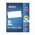 Labels | Avery 05967 0.5 in. x 1.75 in. Address Labels with Sure Feed Technology for Laser Printers - White (80/Sheet, 250 Sheets/Box) image number 0
