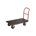 Utility Carts | Rubbermaid Commercial FG444100BLA 24 in. x 48 in. x 7 in. 2000 lbs. Capacity Platform Truck - Black image number 1