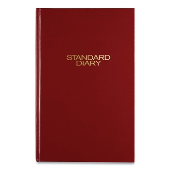 AT-A-GLANCE 12 in. x 7.75 in. Standard 2026 Edition Wide/Legal Rule Daily Diary - Red Cover